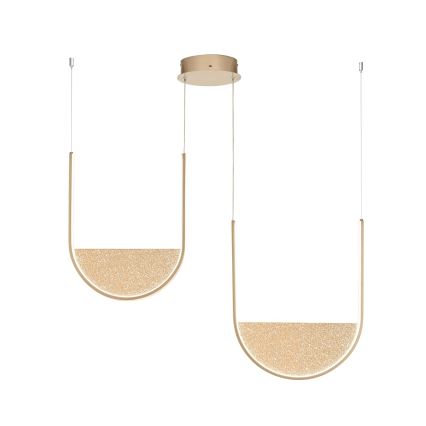 Ondaluce - LED luster na sajli s mogućnošću prigušivanja LOTUS LED/55W/230V zlatni