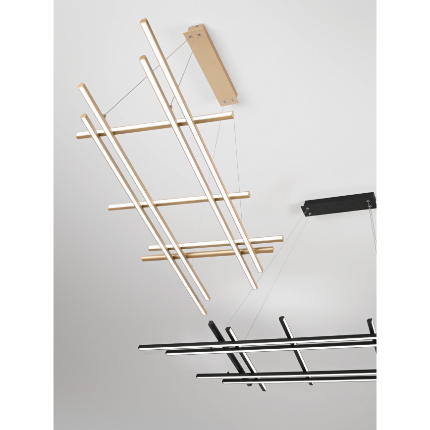 Ondaluce - LED luster na sajli s mogućnošću prigušivanja MOVIDA LED/114W/230V zlatni