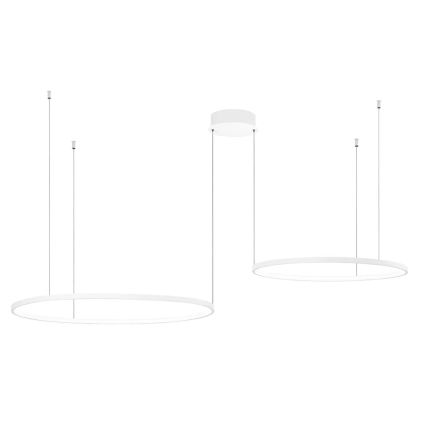 Ondaluce - LED prigušivi luster na sajli SOEL LED/28W/230V + LED/38W Ø 80/60 cm bijela