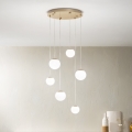 Ondaluce - LED luster na sajli SANTOS LED/48W/230V Ø 45 cm zlatna/bijela