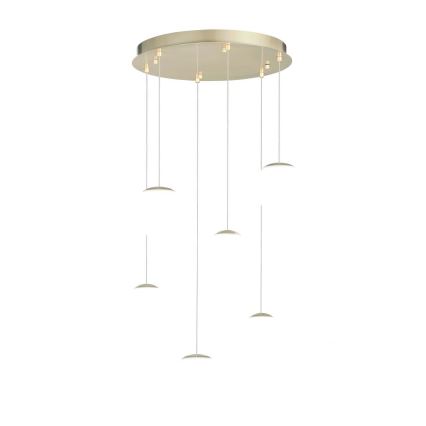 Ondaluce - LED luster na sajli SANTOS LED/48W/230V Ø 45 cm zlatna/bijela