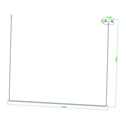 Ondaluce - LED luster podesive svjetline na sajli GENIUS LED/28W/230V crni
