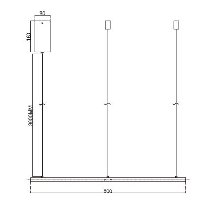 Ondaluce - LED luster s prigušivanjem na sajli SOEL LED/38W/230V 3000/4000K Ø 80 cm bijela