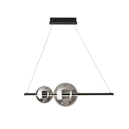 Ondaluce - LED luster s mogućnošću prigušivanja na sajli FUFI LED/40W/230V crna/dimljeno-crna