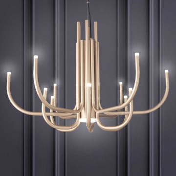 Ondaluce - LED luster s mogućnošću prigušivanja na sajli NOUVEAU LED/35W/230V Ø 78 cm zlatni