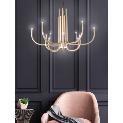 Ondaluce - LED luster s mogućnošću prigušivanja na sajli NOUVEAU LED/35W/230V Ø 78 cm zlatni