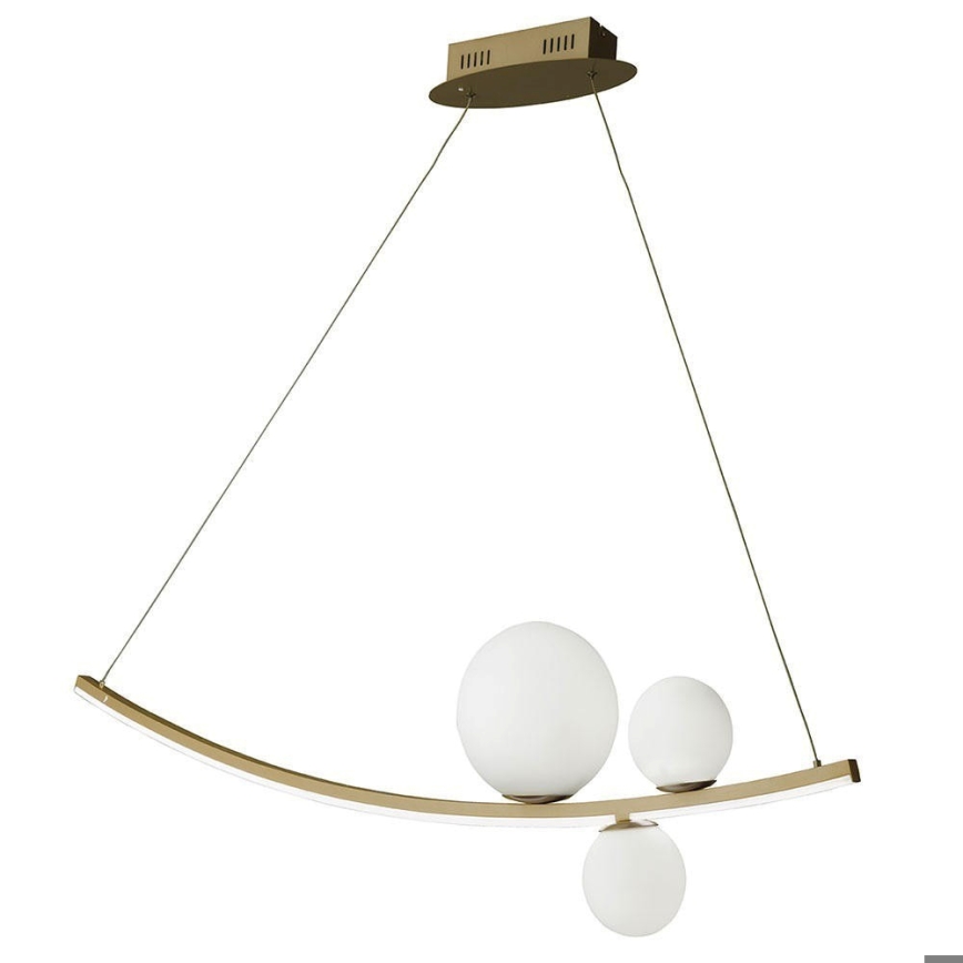 Ondaluce - LED luster s prigušivanjem na sajli ALTALENA LED/48W/230V zlatna/bijela