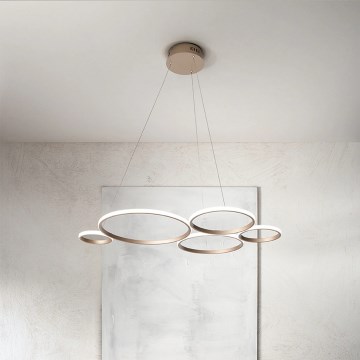 Ondaluce - LED luster s regulacijom svjetline na sajli POIS LED/60W/230V zlatni