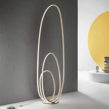 Ondaluce - LED podna lampa s podesivom svjetlinom GOLDEN LED/45W/230V 160 cm zlatna