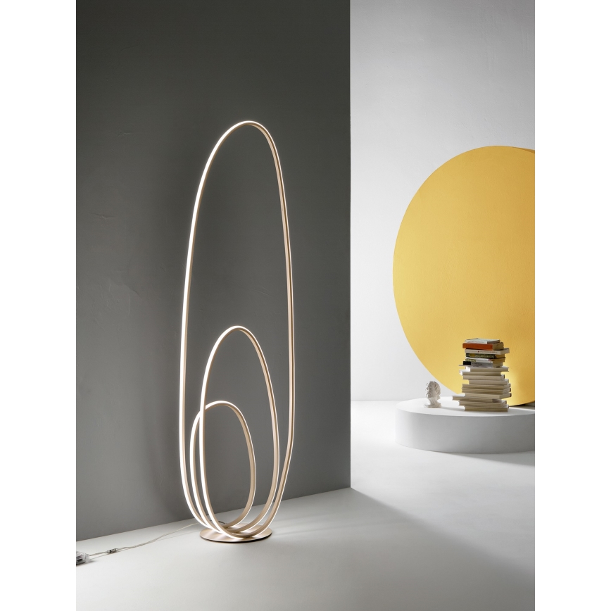 Ondaluce - LED podna lampa s prigušivačem GOLDEN LED/45W/230V zlatna