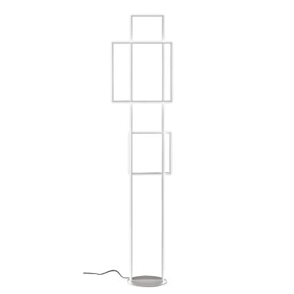 Ondaluce - LED podna lampa s prigušivanjem DOWEL LED/77W/230V 166 cm srebrna