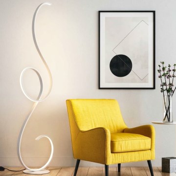 Ondaluce - LED podna lampa s prigušivanjem FLOK LED/44W/230V bijela