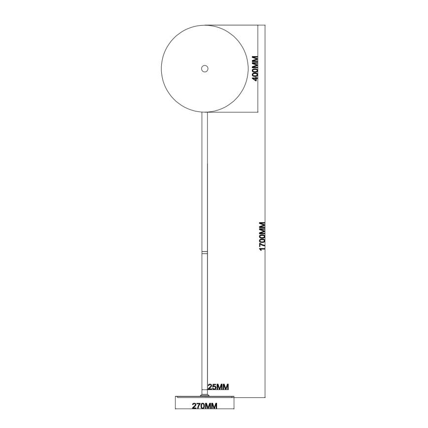 Ondaluce - LED podna lampa s prigušivanjem JOKEY LED/15W/230V 170 cm zlatna/prozirna