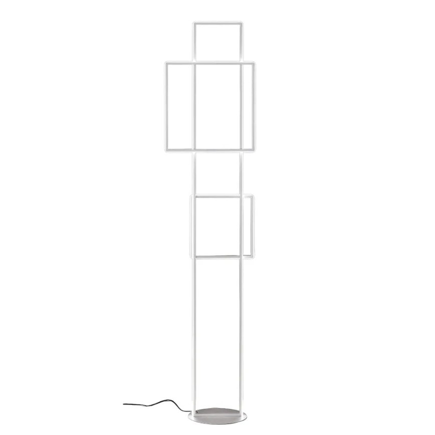 Ondaluce - LED podna svjetiljka s mogućnošću prigušivanja DOWEL LED/77W/230V srebrna