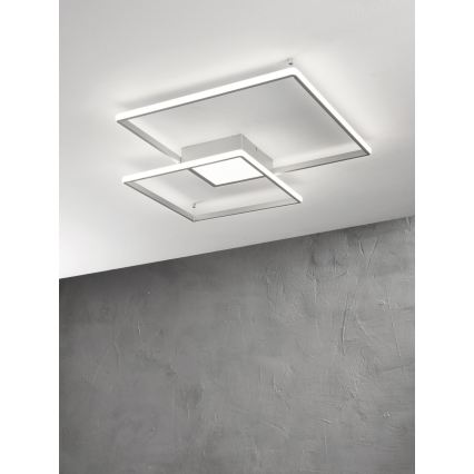 Ondaluce - LED prigušiva stropna svjetiljka DOWEL LED/46W/230V srebrna