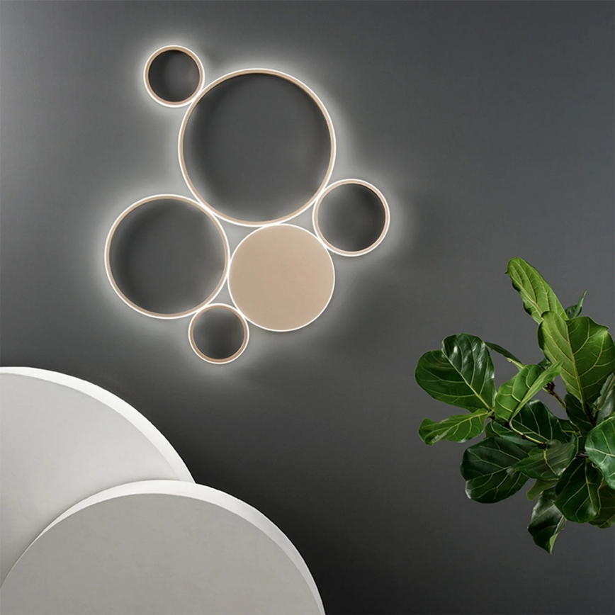 Ondaluce - LED prigušiva stropna svjetiljka POIS LED/68W/230V zlatna