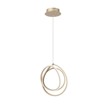 Ondaluce - LED prigušivi luster na sajli GOLDEN LED/28W/230V Ø 31,5 cm zlatna