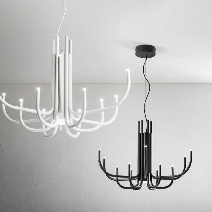 Ondaluce - LED prigušivi luster na sajli NOUVEAU LED/35W/230V crna