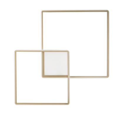 Ondaluce - LED prigušivo stropno svjetlo DOWEL LED/46W/230V 55x55 cm zlatno