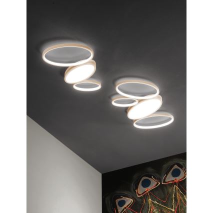 Ondaluce - LED prigušivo stropno svjetlo RICE LED/34W/230V 45x80 cm zlatno