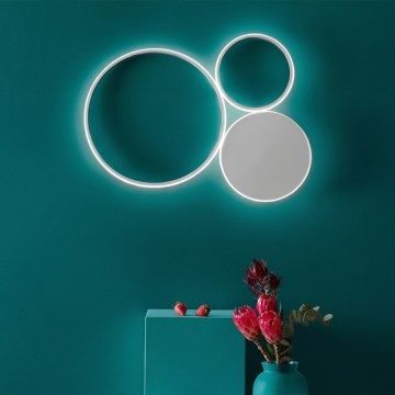 Ondaluce - LED prigušivo zidno svjetlo POIS LED/42W/230V, srebrno