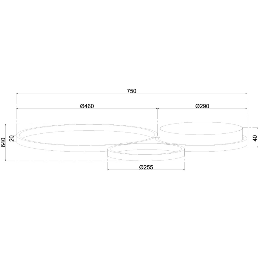 Ondaluce - LED prigušivo zidno svjetlo POIS LED/42W/230V, srebrno