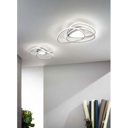Ondaluce - LED stropna svjetiljka ROSE s mogućnošću prigušivanja LED/60W/230V 50x54 cm srebrna