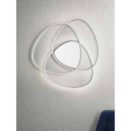 Ondaluce - LED stropna svjetiljka ROSE s mogućnošću prigušivanja LED/60W/230V 50x54 cm srebrna