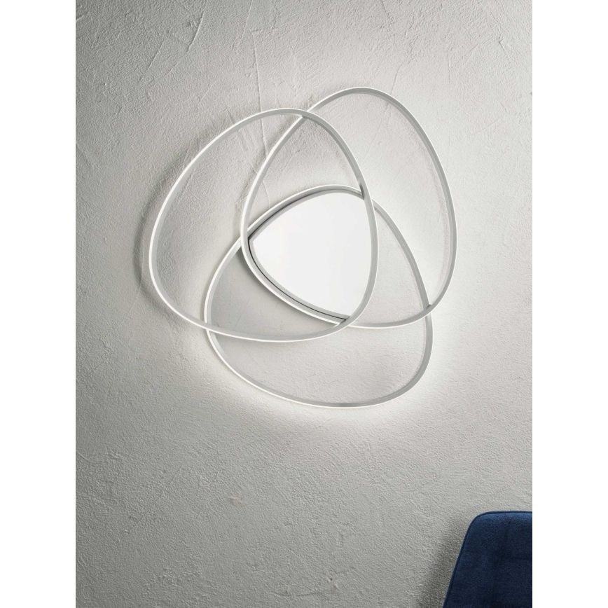 Ondaluce - LED stropna svjetiljka ROSE s mogućnošću prigušivanja LED/60W/230V 50x54 cm srebrna