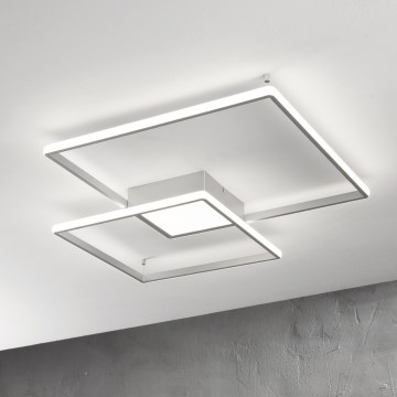 Ondaluce - LED stropna svjetiljka s mogućnošću prigušivanja DOWEL LED/60W/230V srebrna