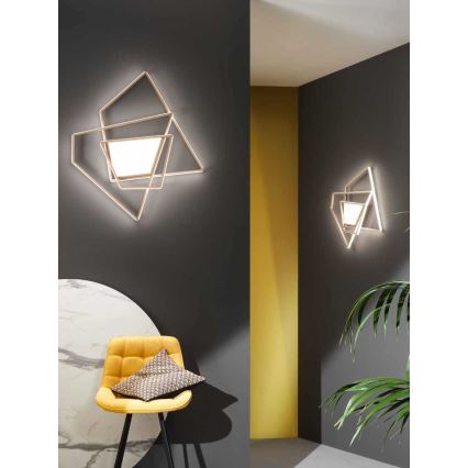 Ondaluce - LED stropna svjetiljka s prigušivanjem GALAXY LED/90W/230V 71x84 cm zlatna