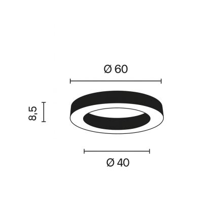 Ondaluce - LED prigušivo stropno svjetlo GLOBUS LED/40W/230V 3000/4000K, promjer 60 cm, zlatno