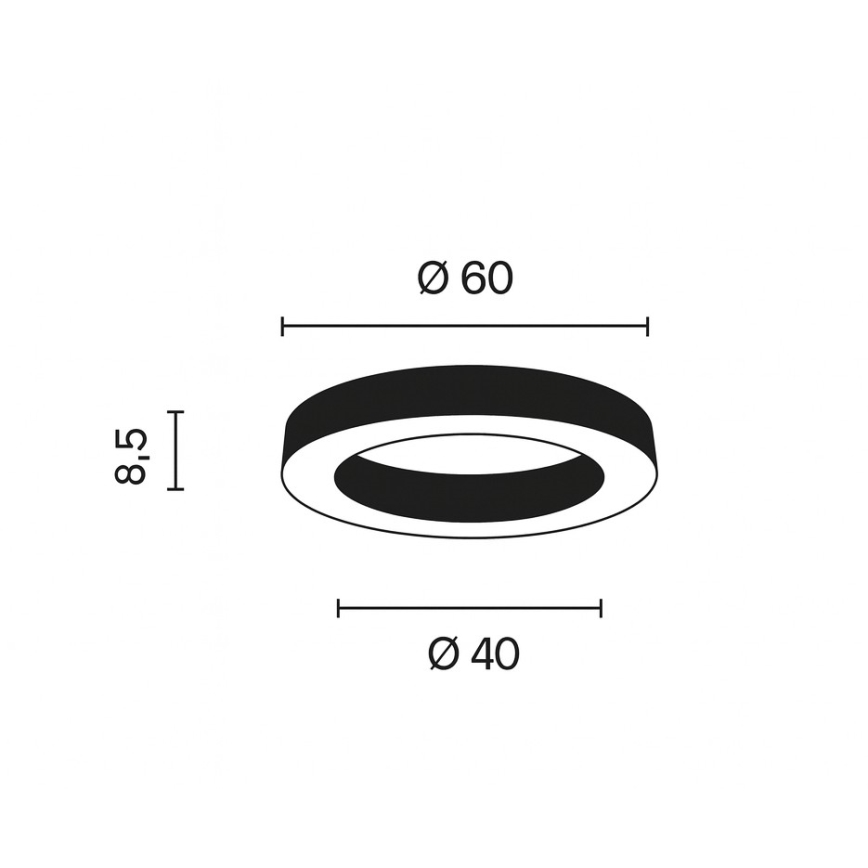 Ondaluce - LED prigušivo stropno svjetlo GLOBUS LED/40W/230V 3000/4000K, promjer 60 cm, zlatno