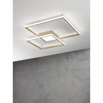 Ondaluce - LED stropno svjetlo s prigušivanjem DOWEL LED/46W/230V zlatno