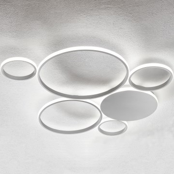 Ondaluce - LED stropno svjetlo s prigušivanjem POIS LED/68W/230V u srebrnoj boji