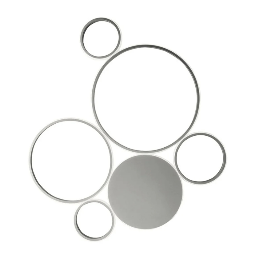 Ondaluce - LED stropno svjetlo s prigušivanjem POIS LED/68W/230V u srebrnoj boji