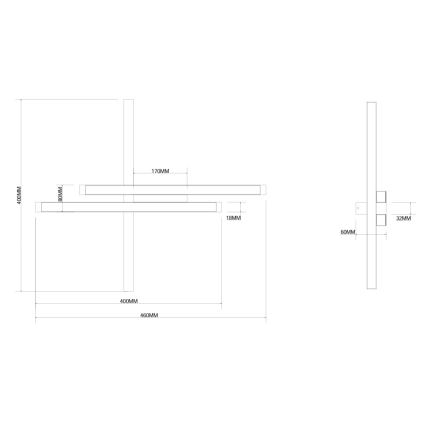 Ondaluce - LED zidna svjetiljka MOVIDA LED/20W/230V s mogućnošću prigušivanja, zlatna