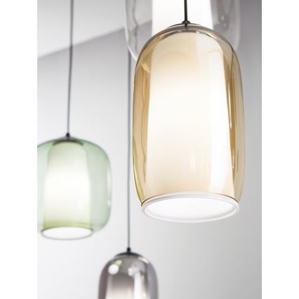 Ondaluce - Luster na kabelu BONNIE 1xE27/15W/230V promjer 15,5 cm crna/zadimljena bež