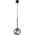Ondaluce - Luster na kabelu JEWEL 1xE14/10W/230V Ø 17 cm crni/dimljeno crni