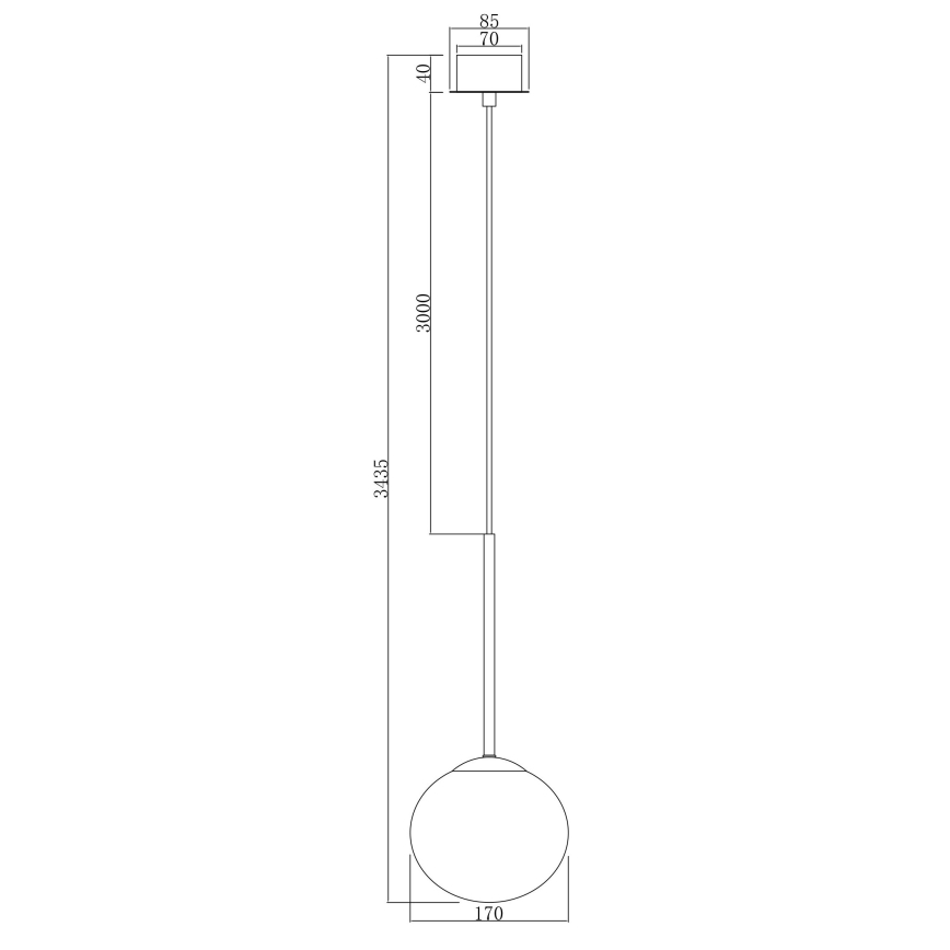 Ondaluce - Luster na kabelu JEWEL 1xE14/10W/230V Ø 17 cm crni/dimljeno crni