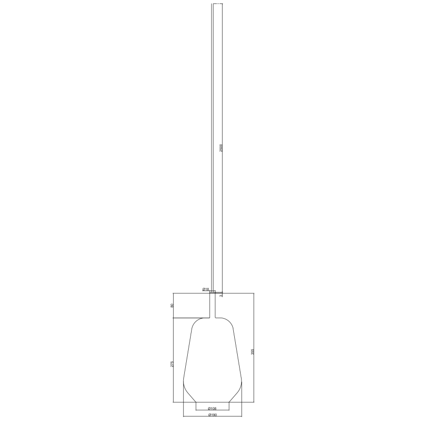 Ondaluce - Luster na kabelu THELMA 1xE27/15W/230V Ø 19 cm zlatna/dimni bež