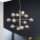 Ondaluce - Luster na sajli ELISEO 12xE14/10W/230V, promjer 97 cm, zlatna/zadimljeno bež
