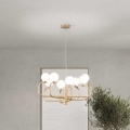Ondaluce - Luster na sajli JEPPY 8xG9/7W/230V promjer 78,5 cm zlatna/bijela