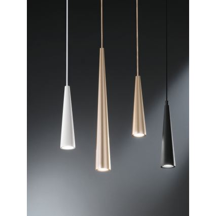 Ondaluce - Luster na sajli NOA 1xGU10/20W/230V Ø 5,5 cm zlatni