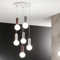 Ondaluce - Luster na sajli ROCK 6xG9/7W/230V pr. 35 cm beton/smeđa/siva/bijela