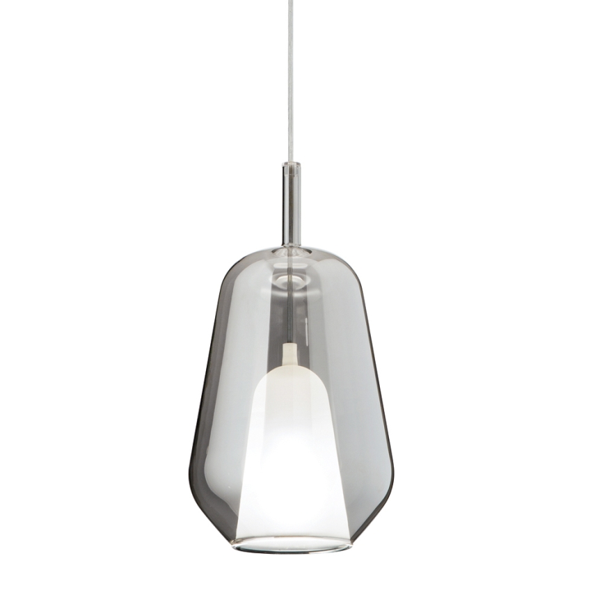 Ondaluce - Luster na sajli THELMA 1xE27/15W/230V Ø 19 cm crna/dimna siva