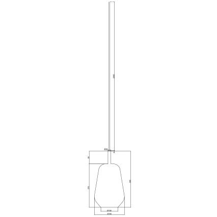 Ondaluce - Luster na sajli THELMA 1xE27/15W/230V Ø 19 cm zlatna/prozirna