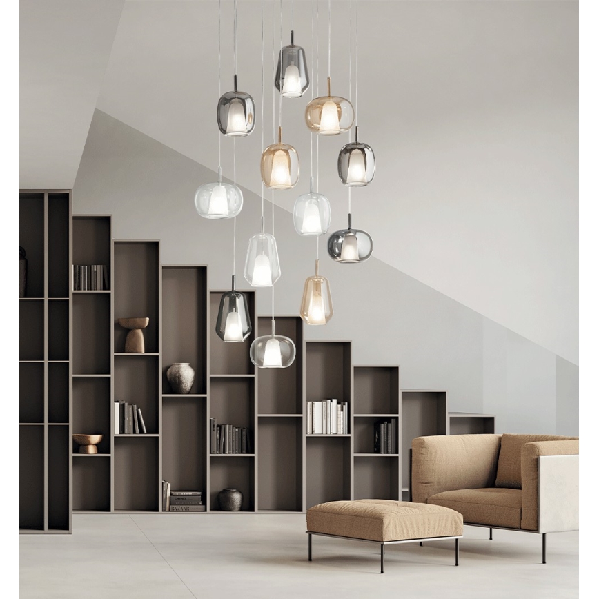 Ondaluce - Luster na sajli THELMA 3xE27/15W/230V proziran