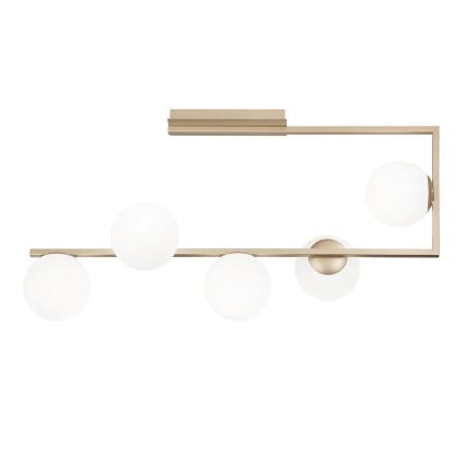 Ondaluce - Luster na štapu MONILE 5xE14/10W/230V zlatna/bijela