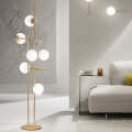 Ondaluce - Podna lampa JEWEL 6xE14/10W/230V 166 cm zlatna/bijela